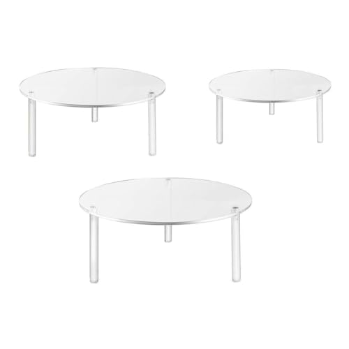 Cpolebev 3er-Pack Transparente Acryl-Kuchenständer, Cupcake-Ständer, Kuchenhalter für Bäckerei, Geburtstag, Hochzeit Cpolebev 3er-Pack Transparente Acryl-Kuchenständer, Cupcake-Ständer, Kuchenhalter für Bäckerei, Geburtstag, Hochzeit von Cpolebev