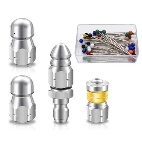 Cpolebev 6-Teiliges Kanalstrahldüsen-Set Aus Edelstahl für Hochdruckreiniger, Abflussrohr-Reinigungswerkzeug Cpolebev 6-Teiliges Kanalstrahldüsen-Set Aus Edelstahl für Hochdruckreiniger, Abflussrohr-Reinigungswerkzeug von Cpolebev