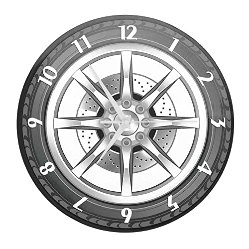 Cpolebev Benutzer Definiert Ihre Garage Name Auto Service Reparatur Garage Acryl Wand Uhr Reifen Rad Auto Uhr Mechaniker Auto Werkstatt von Cpolebev