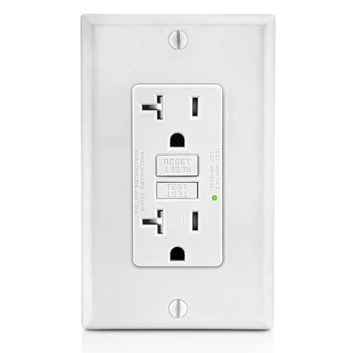 Cpolebev GFCI-Steckdose 20 A, GFI-Steckdose mit LED-Anzeige, Manipulationssicherer 20-A-Fehlerstrom-Schutzschalter Cpolebev GFCI-Steckdose 20 A, GFI-Steckdose mit LED-Anzeige, Manipulationssicherer 20-A-Fehlerstrom-Schutzschalter von Cpolebev
