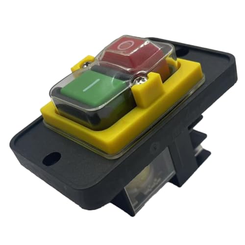 Cpolebev KJD12-14 Einbau-/Geräteschalter Magnetschalter 6 Polig 230V Stopp Druckschalter von Cpolebev