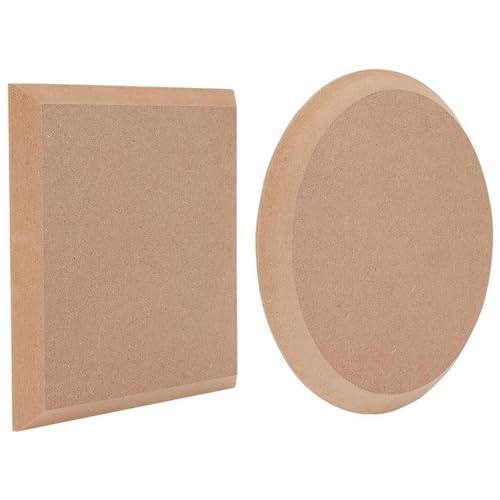 Cpolebev Keramik-Ton-Trockenbrett, Flach, Rund und Quadratisch, Töpferform, 20 X 20 Cm, 2-Teilig von Cpolebev