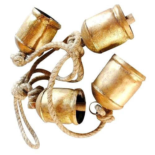Cpolebev Messing-Kuh, Shabby-Chic-Stil, Rustikaler Stil, Einfache Metall-Hängedekoration, Riesige Kuhglocke, Wiederverwendbar von Cpolebev