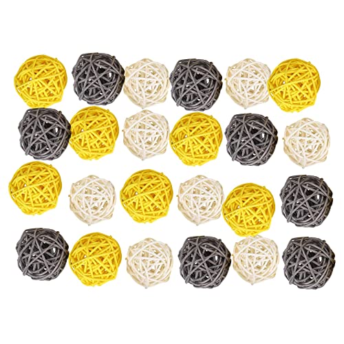 Cpolebev Rattan Ball, 24 StüCk 2 Dekorative Kugeln Orbs Vase SchüSsel Fillers von Cpolebev