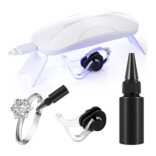 Cpolebev Ringgrößenversteller- mit UV-Licht und Silikon für Damen und Herren. Einfaches Anbringen und Entfernen. Ringschützer Passen Sich Jeder Form An. Cpolebev Ringgrößenversteller- mit UV-Licht und Silikon für Damen und Herren. Einfaches Anbringen und Entfernen. Ringschützer Passen Sich Jeder Form An. von Cpolebev