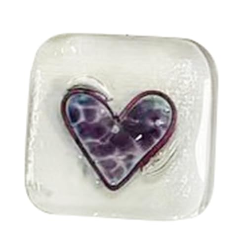 Cpolebev -Token Aus Glas, Karten-Andenken, Geschenk – -Andenken-Taschenkarten – Verschmolzenes Glas-Token, Lila, Einfach zu Verwenden von Cpolebev