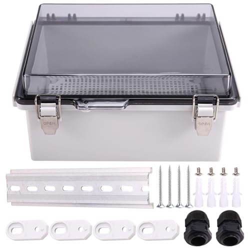 Cpolebev WLAN-Gehäuse für Den Außenbereich, Wetterfest, Verschließbar, WLAN-Box für Den Außenbereich, Wasserdicht, Switch-Router-Gehäuse, 22,1 X 17,1 X 11,9 cm von Cpolebev