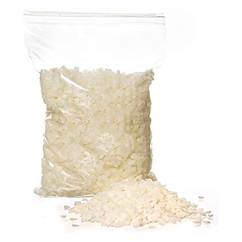 Cpolebev WeißE Bienenwachs Pellets für die Kerzenherstellung, Leicht Schmelzende Bienenwachs Pastillen für DIY Kerzen, (1 LB) von Cpolebev