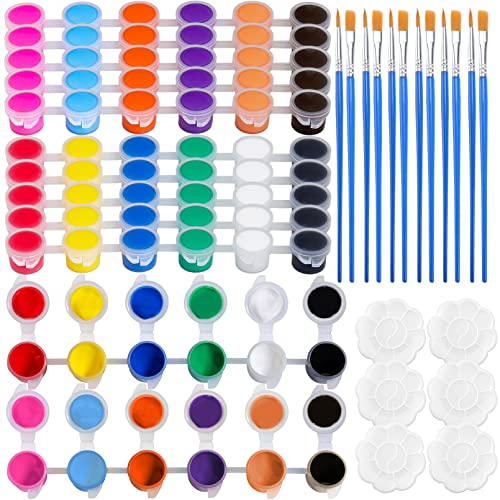 Cptoion 6 Stück Mini AcrylFarben Set,3ml Waschbaren Nachfüllbare Acryl-Farben,Art Acryl-Farben mit 12 Farben,6 Farbmischpaletten,12 Pinsel,3 Wood Pinsel für Klassenzimmer Zuhause Geburtstag Party Cptoion 6 Stück Mini AcrylFarben Set,3ml Waschbaren Nachfüllbare Acryl-Farben,Art Acryl-Farben mit 12 Farben,6 Farbmischpaletten,12 Pinsel,3 Wood Pinsel für Klassenzimmer Zuhause Geburtstag Party von Cptoion
