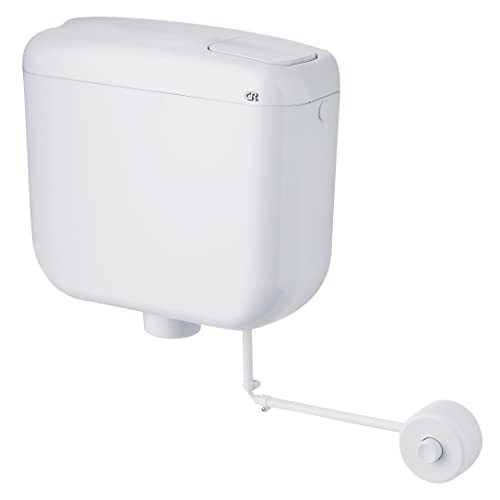 CR 1000C1PE CONCEPT 1 PNEU WC-Spülkasten mit doppeltem Ablauf, mit pneumatischem Betrieb für Dehnbare, Weiß von Cr