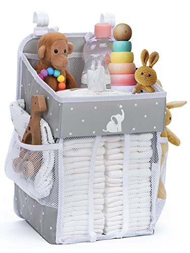 Cradle Star Windelablage zum Aufhängen – Wickeltisch-Organizer/Windel-Organizer für Kinderzimmer – Baby Essentials – Windel-Aufbewahrungs-Organizer mit mehreren Taschen – Grau – 17 x 9 x 9 inches Cradle Star Windelablage zum Aufhängen – Wickeltisch-Organizer/Windel-Organizer für Kinderzimmer – Baby Essentials – Windel-Aufbewahrungs-Organizer mit mehreren Taschen – Grau – 17 x 9 x 9 inches von Cradle Star