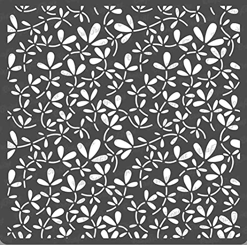 Wiederverwendbare Blumenschablonen von CrafTreat zum Malen auf Holz, Wänden und Fliesen – Foliage1 – 15,2 x 15,2 cm – DIY-Kunst- und Bastelschablonen zum Malen von Blumen – Blattmuster von CrafTreat