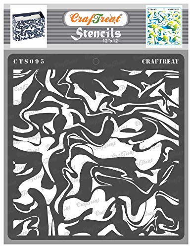 CrafTreat Marble Background Stencils for Painting on Wood, Canvas, Paper, Floor, Wall and Tile - Marble - 12 x 12 Inches - Reusable DIY Art and Craft Stencils - Wall Stencils for Painting Large CrafTreat Marble Background Stencils for Painting on Wood, Canvas, Paper, Floor, Wall and Tile - Marble - 12 x 12 Inches - Reusable DIY Art and Craft Stencils - Wall Stencils for Painting Large von CrafTreat