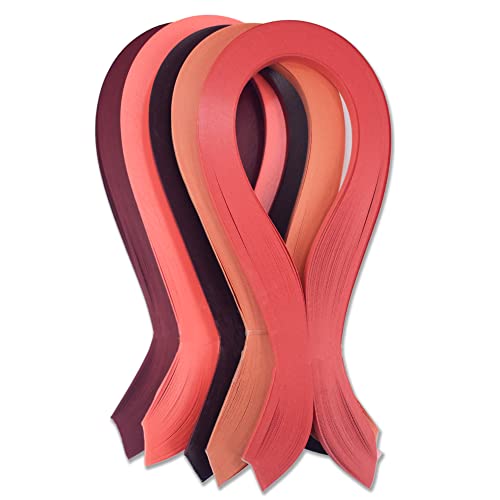 CrafTreat Rot Quilling-Papierstreifen zum Basteln - 500 Quilling-Streifen 5mm - quilling papierstreifen set - Handwerk - Quilling-Kunst - Quilling-Bastelset - Fotorahmen und Scrapbooking von CrafTreat