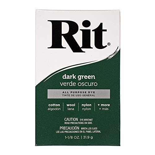 Allzweck Konzentriertes Rit Farbpulver Multi-Packs für Kleidung, Dekor und Handwerk - Dunkelgrün (1 Pack) von Craft County