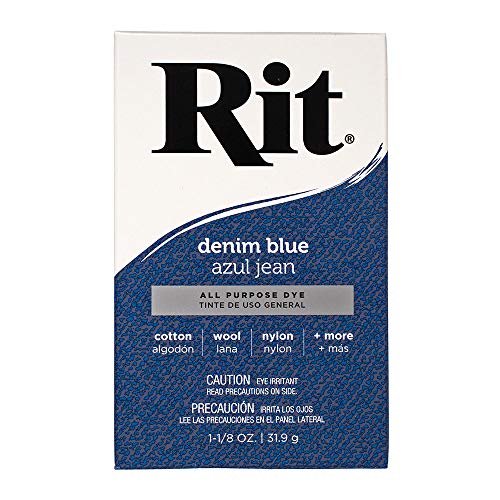 Allzweck Konzentriertes Rit Farbpulver Multi-Packs für Kleidung, Dekor und Handwerk – Jeansblau (1 Pack) von Craft County