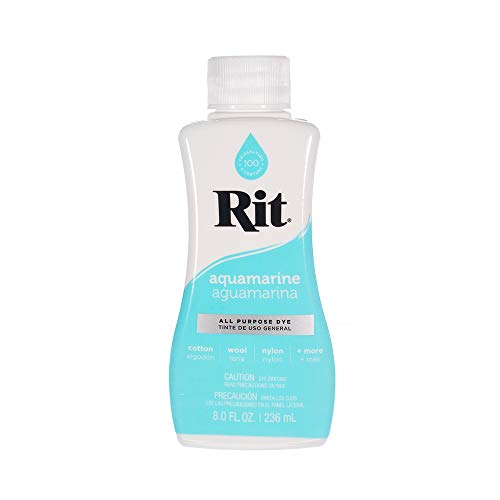 Rit Dye – 237 ml, flüssige Stofffarbe für Kleidung, Dekoration und Handwerk – Aquamarin mit Farbfixiermittel von Craft County