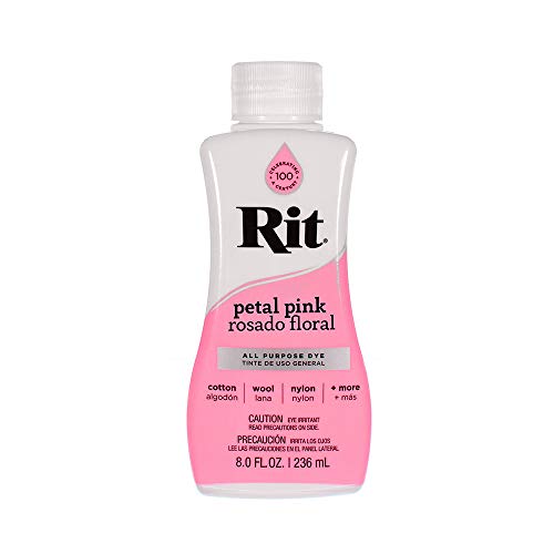 Rit Dye – 237 ml, flüssige Stofffarbe für Kleidung, Dekoration und Handwerk – Blütenblattrosa mit Farbfixiermittel Rit Dye – 237 ml, flüssige Stofffarbe für Kleidung, Dekoration und Handwerk – Blütenblattrosa mit Farbfixiermittel von Craft County