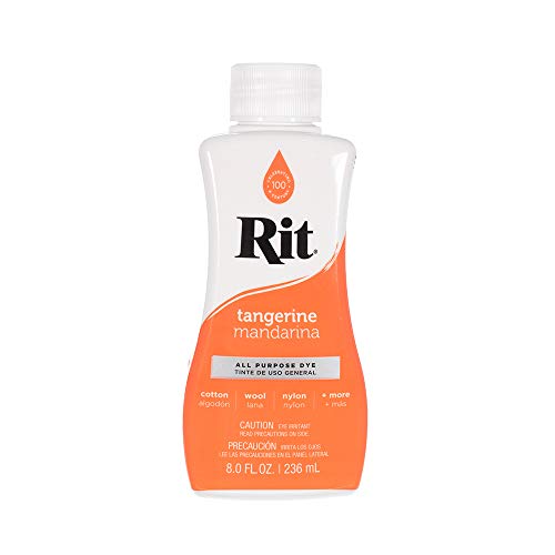 Rit Dye – 237 ml, flüssige Stofffarbe für Kleidung, Dekoration und Handwerk – Mandarine mit Farbfixiermittel von Craft County