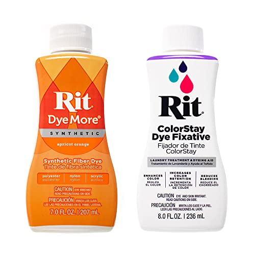Rit DyeMore Kunstfaserfarbe, flüssig, für Kleidung, Dekoration und Handwerk, 200 ml, Aprikosenorange mit Farbfixiermittel Rit DyeMore Kunstfaserfarbe, flüssig, für Kleidung, Dekoration und Handwerk, 200 ml, Aprikosenorange mit Farbfixiermittel von Craft County
