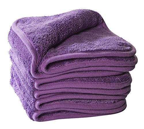 Craft-Equip 5er Sparpack Microfasertuch 1000 GSM in lila Poliertuch 40 x 40cm Poliertuch Auto Trocknentuch von Craft-Equip