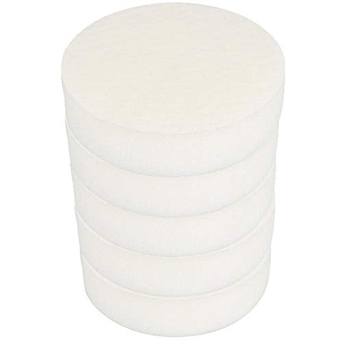 Craft-Equip Basic 5er Pack 180mm Polierschwamm Weiss glatt Auto Pflege Polierpad von Craft-Equip