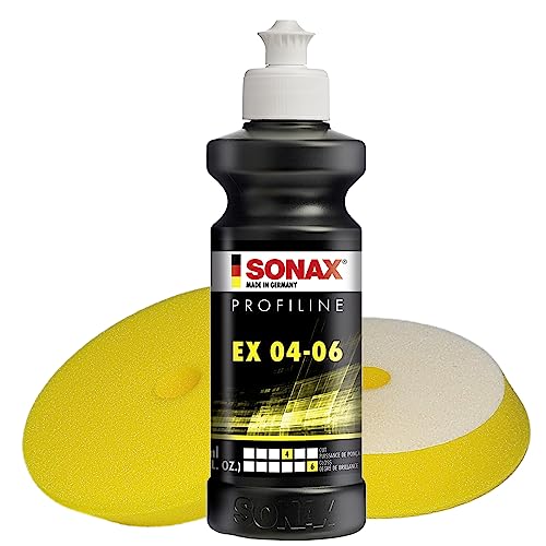 Polier-Set bestehend aus Sonax Politur EX 04-06 in 250ml und 2 Stück Craft-Equip Polierpads von Craft-Equip