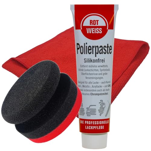 Craft-Equip Politurset bestehend aus Rotweiss Polierpaste 100ml + Handpolierschwamm + Microfasertuch Craft-Equip Politurset bestehend aus Rotweiss Polierpaste 100ml + Handpolierschwamm + Microfasertuch von Craft-Equip