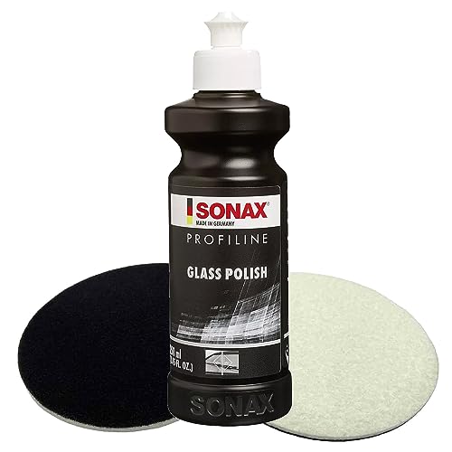 Glaspoliturset bestehend aus einer SONAX 250ml Glass Polish + 2 Stück Flexipads Ø75mm Glas-Polierpads von Craft-Equip