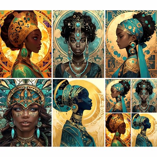 Afrikanische Mädchen Reispapier, 20 x 26,5 cm (6 Blatt) – Decoupage-Papier, 6 Designs für Collagen, gemischte Medien, Kartenherstellung und Basteln, Decoupage von CRAFT KREATIVELY von Craft Kreatively