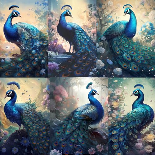 Beautiful Peacocks Rice Paper, 8 x 10.5 inch - for Decoupage Furniture Crafts von Craft Kreatively