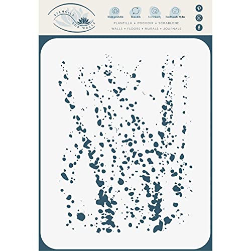 Blutspritzer Schablone, 11,4 x 15 cm (S) - Spritzer Splash Streaks Liquid Paint Ink Spot Blot Schablonen für Malvorlage von Craft Kreatively