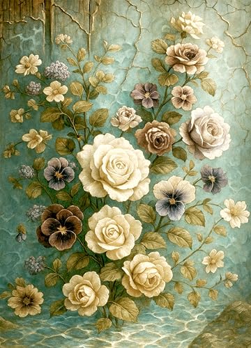 Boho-Reispapier, Beige, Rosen, 29 x 40,5 cm, Decoupage-Kunstwerk für Poster, Möbel und Handwerk, Decoupage CRAFT KREATIVELY Boho-Reispapier, Beige, Rosen, 29 x 40,5 cm, Decoupage-Kunstwerk für Poster, Möbel und Handwerk, Decoupage CRAFT KREATIVELY von Craft Kreatively