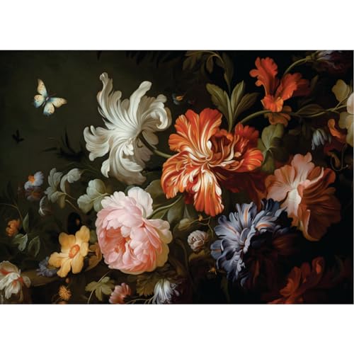 Dark Bouquet Reispapier, 29 x 40 cm (1 Stück) – für Möbel, Poster, Basteln, Decoupage von CRAFT KREATIVELY von Craft Kreatively