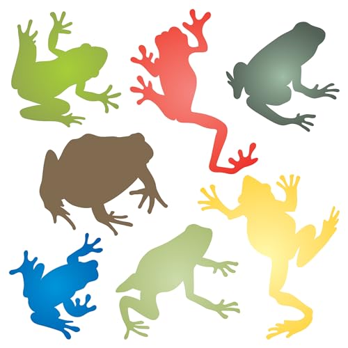 Frosch-Schablone, 11,4 x 11,4 cm, wiederverwendbares Mylar-Kröten-Design zum Malen oder Nachzeichnen Frosch-Schablone, 11,4 x 11,4 cm, wiederverwendbares Mylar-Kröten-Design zum Malen oder Nachzeichnen von Craft Kreatively