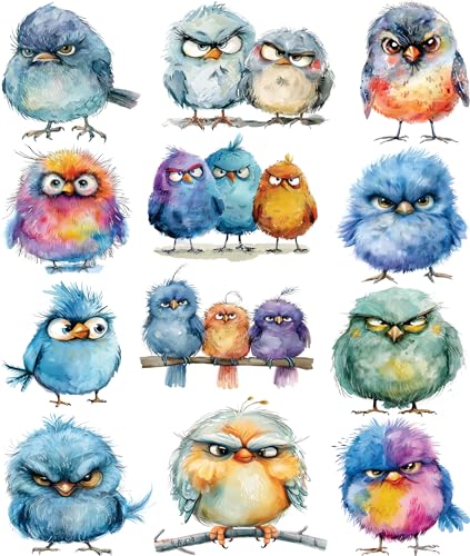 Grumpy Birds Reispapier, 11,5 x 14,5 Zoll - für Decoupage Journal Cards Crafts Grumpy Birds Reispapier, 11,5 x 14,5 Zoll - für Decoupage Journal Cards Crafts von Craft Kreatively