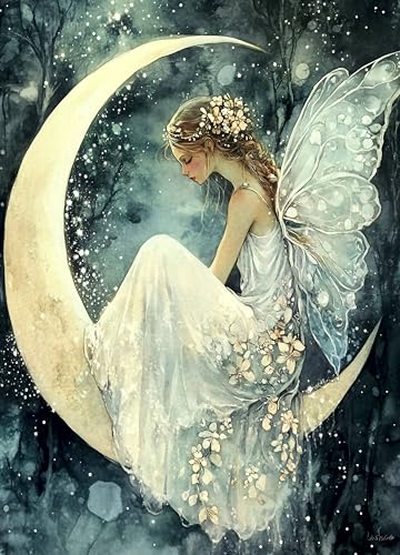 Moon Fairy Reispapier, 29 x 40,5 cm (1 Stück) – Decoupage-Kunstwerk für Poster, Möbel und Handwerk, Decoupage von CRAFT KREATIVELY von Craft Kreatively