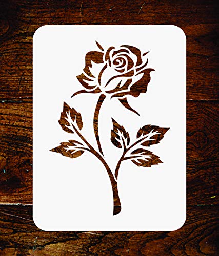 Schablone mit einer Rose, wiederverwendbar, 7,5 x 11,5 cm von Craft Kreatively