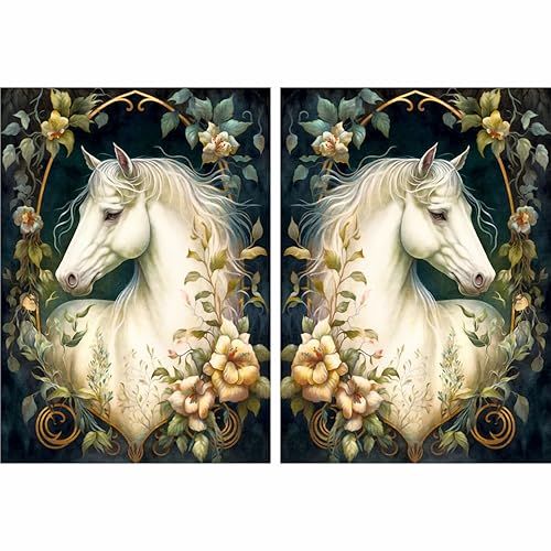 White Horse Reispapier, A3+, 29 x 40,5 cm, 2 Stück, links und rechts für Decoupage, Poster, Möbel und Bastelprojekte CRAFT KREATIVELY White Horse Reispapier, A3+, 29 x 40,5 cm, 2 Stück, links und rechts für Decoupage, Poster, Möbel und Bastelprojekte CRAFT KREATIVELY von Craft Kreatively