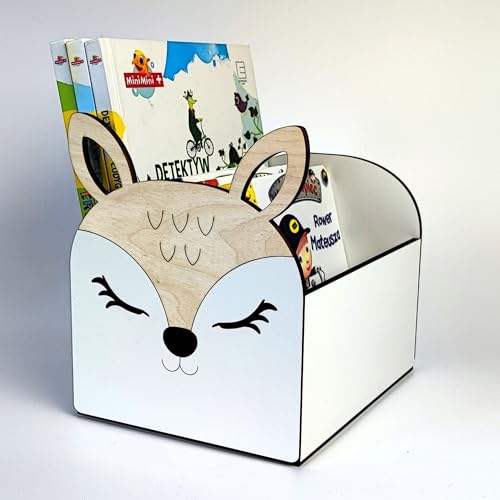 Craft Maestro Kinder Bücherregal in Rehform - Holz Aufbewahrungsbox für Kinderzimmer von Craft Maestro