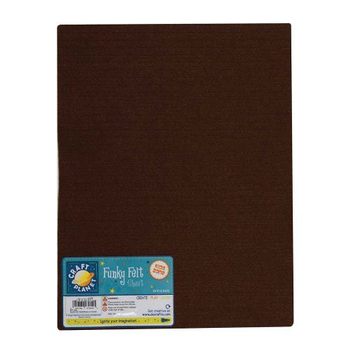 Craft Planet Filz, Dunkelbraun, 24 Bögen von Craft Planet