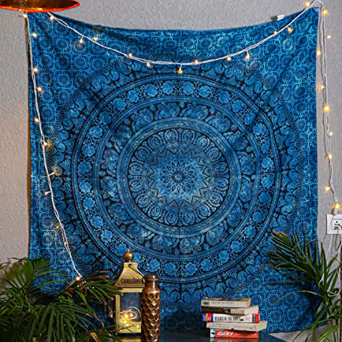 Craft Trade Mandala Blau Wandteppich Indische Wandtuch Tapestry Wandbehang Boho Wandteppiche für Heimdeko Wohnzimmer und Schlafzimmer - 127 x 152 cm Craft Trade Mandala Blau Wandteppich Indische Wandtuch Tapestry Wandbehang Boho Wandteppiche für Heimdeko Wohnzimmer und Schlafzimmer - 127 x 152 cm von Craft Trade