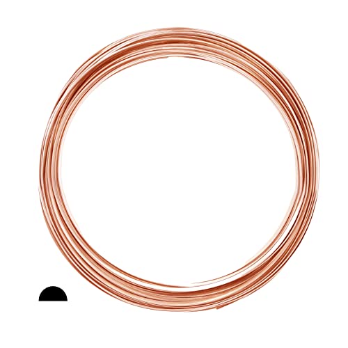 Craft Wire CDA # 110-152 mm dick, 99,9 % reiner Kupferdraht, halbrund, weich von Craft Wire