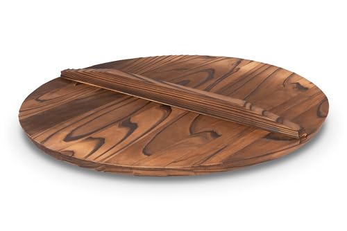 Craft Wok Deckel für 16-Zoll-Woks (40-41 cm) Traditioneller Holzflacher Deckel Asiatisches Kochgeschirr / 732W323-16in von Craft Wok