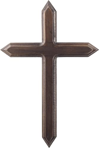 Craft&Style Kruzifix Holzkreuz Wandkreuz schlichtes dunkles Holz natur braun HxB: 30x20cm von Craft&Style