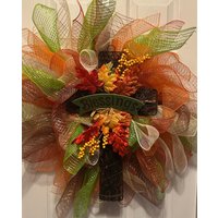Herbstkranz-Herbstkranz-Kreuzkranz-Danksagung-Segenskranz von CraftByDebi