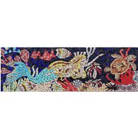 Meerjungfrau Seelandschaft Küche Mosaik Kunst Backsplash Oder Pool Handgefertigtes Fliesenmosaik Auf Mesh Zur Installation in Der Fliesenwand von CraftCompany