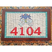 Mosaik Hausnummer in Cicada Auf Bestellung Hausschild von CraftCompany