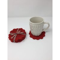 Untersetzer - Tassenteppich Handgehäkelt Hostess Geschenk Lehrergeschenk 6Er Set von CraftCrazedDesigns
