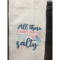 Alle Diese Aromen Und Sie Wählen, Salzig Bestickt Mehl Sack Handtuch Sein von CraftDivaCreations